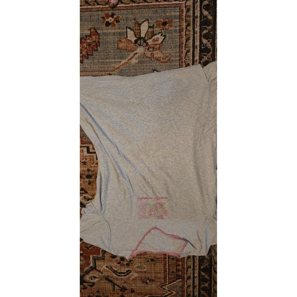 Secret Treasures Grey Pink Floral Autumn Bloom Nightgown Sleep Shirt L/XL 14/18‎
